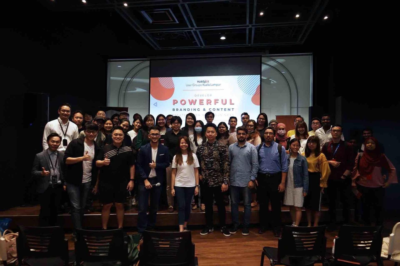 Attendees of a HubSpot User Group Kuala Lumpur session on branding and content strategy